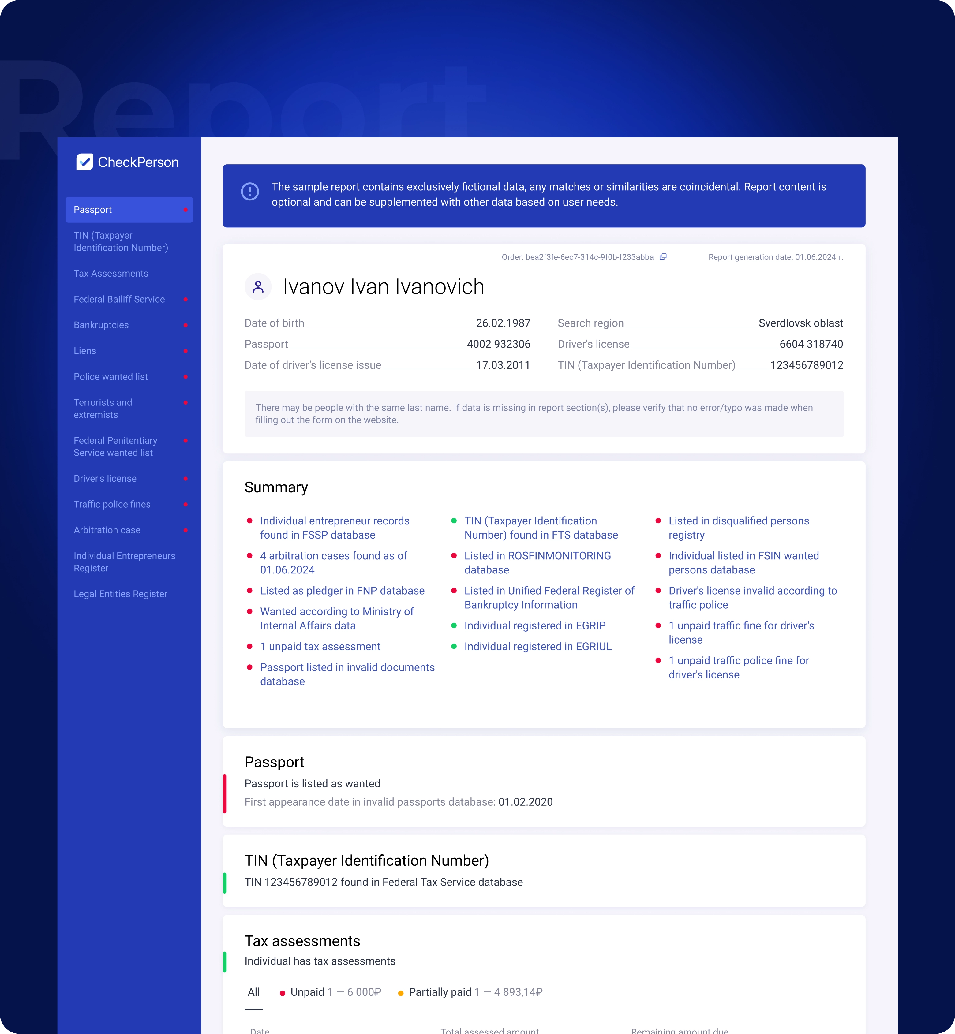 Checkperson screenshot